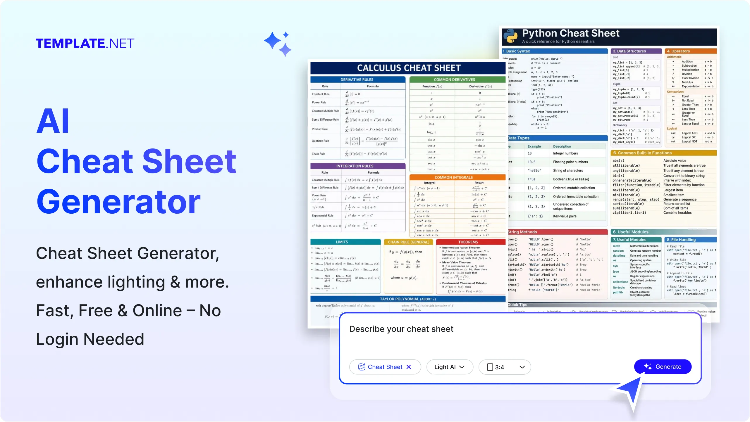Free AI Cheat Sheet Generator, AI Cheat Sheet Maker Online